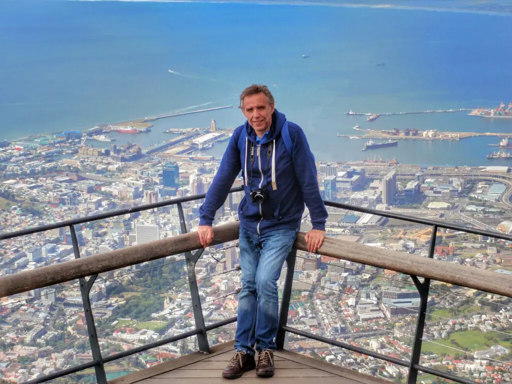 myself at Table Mountain in Cape Town ,South Africa