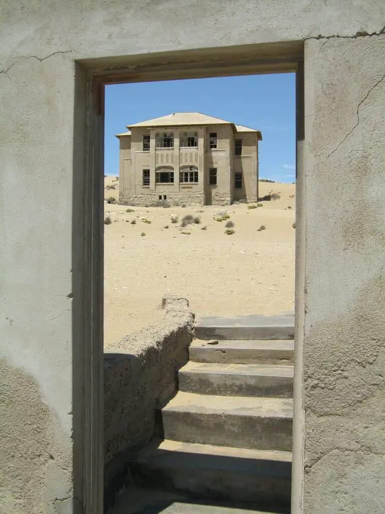  the haunting structures of Kolmanskop, a ghost town where time stands still 