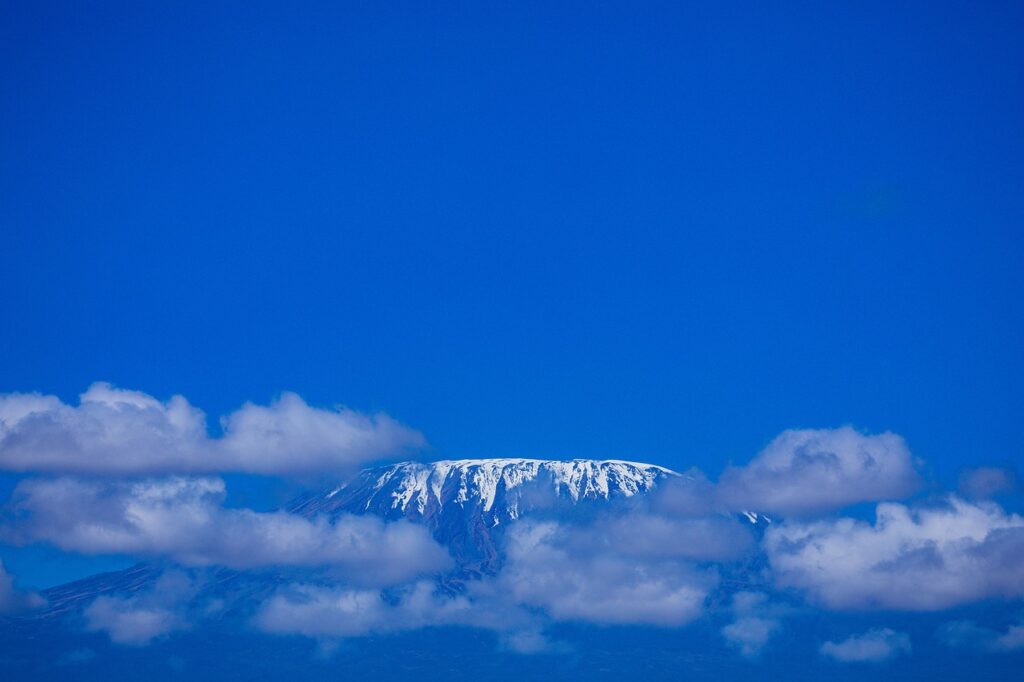  Mount Kilimanjaro in Tanzania, capturing the awe-inspiring beauty of Africa's highest peak