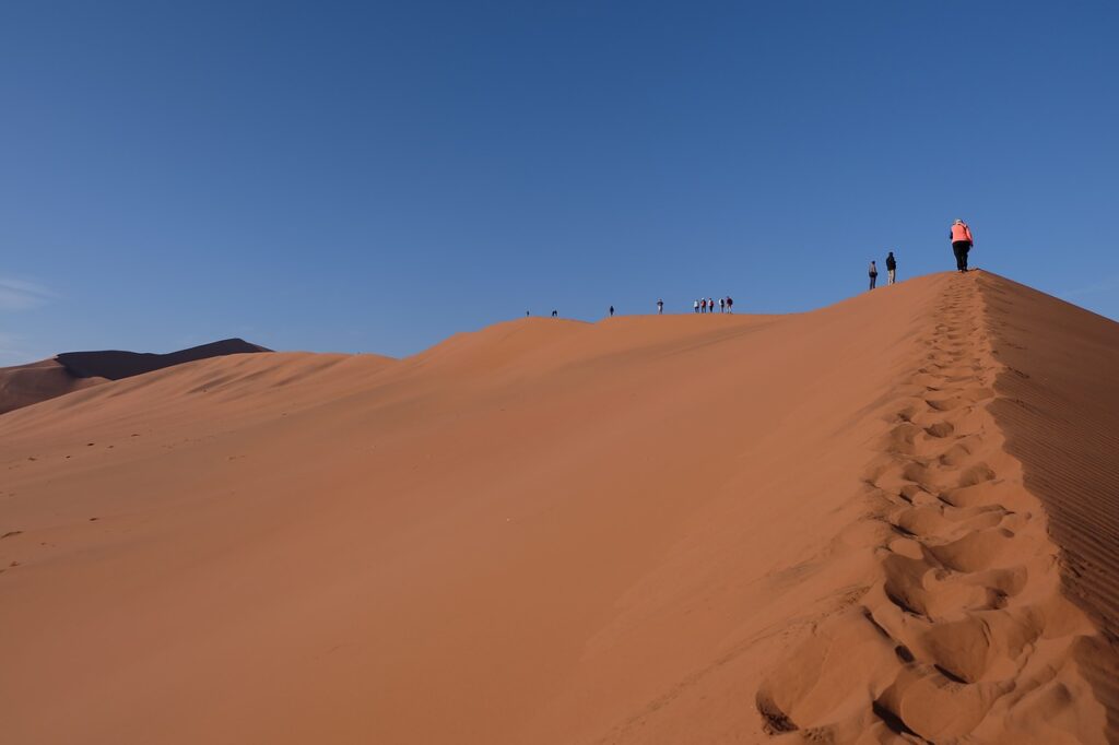 A challenging yet rewarding ascent up the iconic sand dunes of Sossusvlei. 