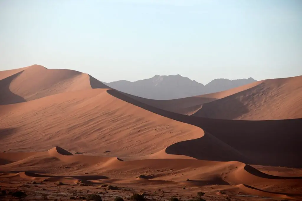 the vast expanse of tranquility in the Namib Desert.