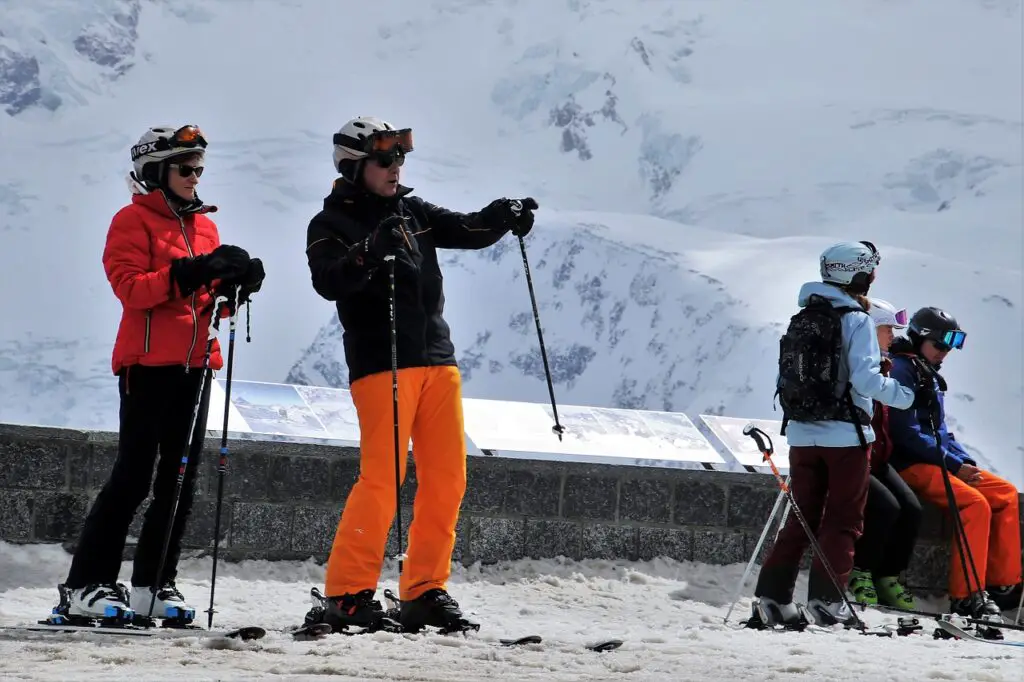 skiers at Zermatt