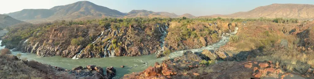the breathtaking Epupa Falls nestled near Namibia's border with Angola, a stunning spectacle of nature's power